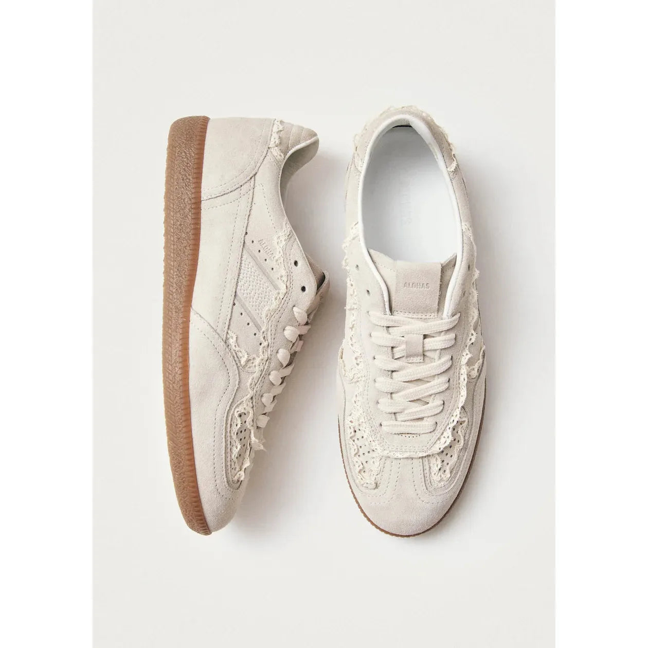 Tb.490 Crochet Cream Leather Sneakers