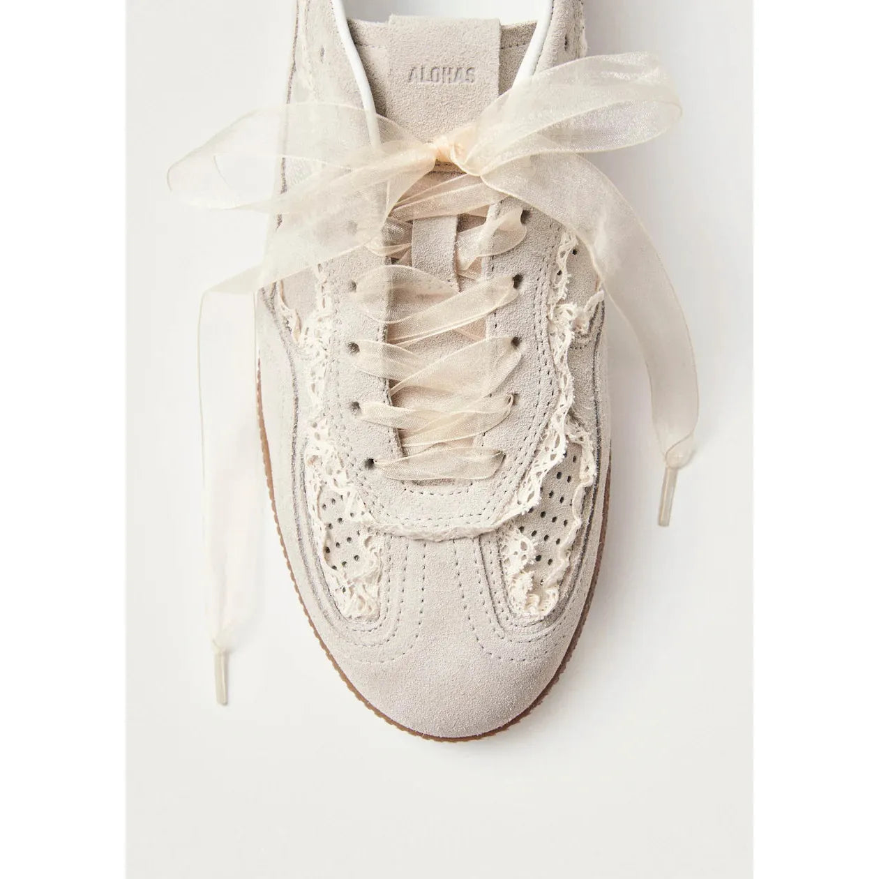 Tb.490 Crochet Cream Leather Sneakers