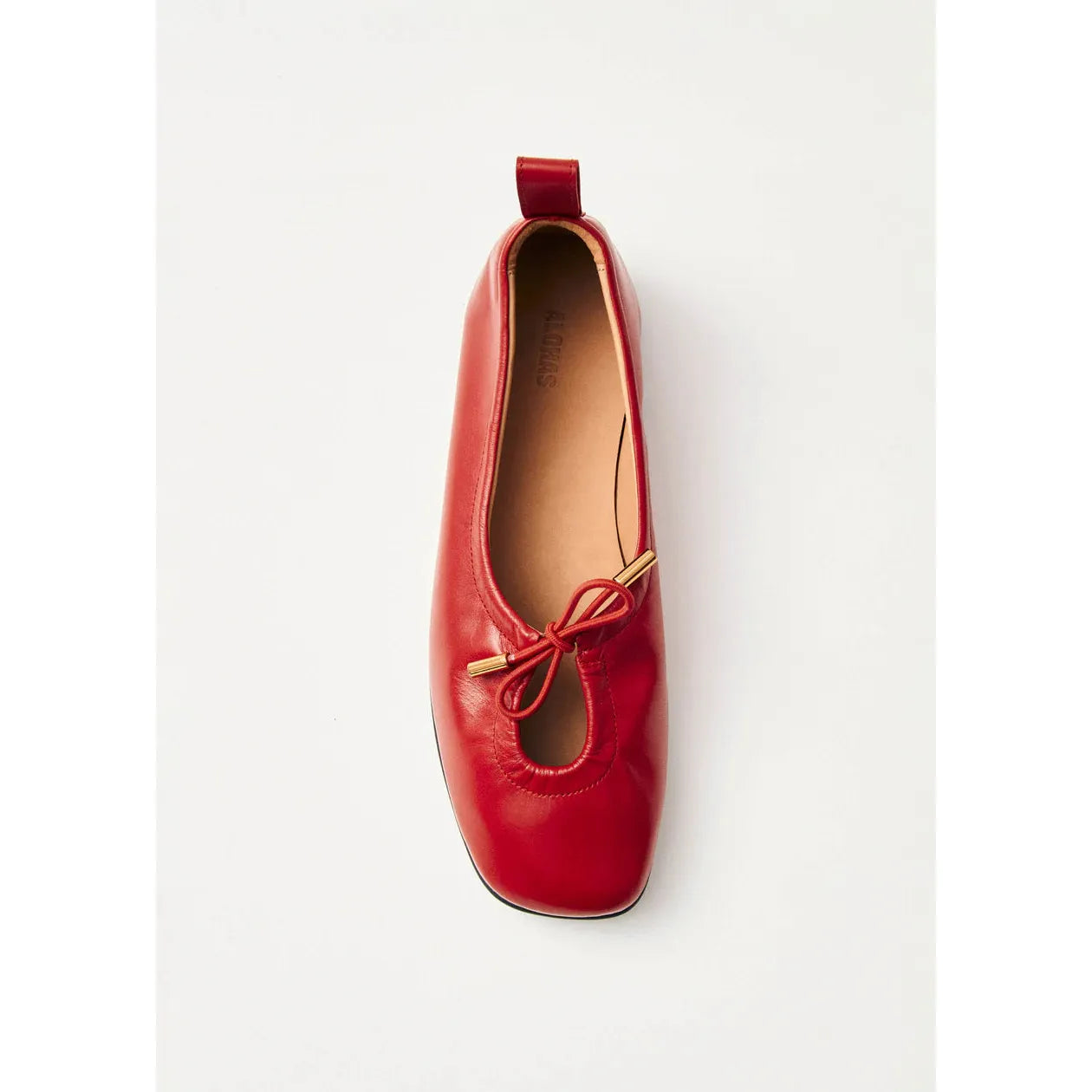 Rosalind Red Leather Ballet Flats