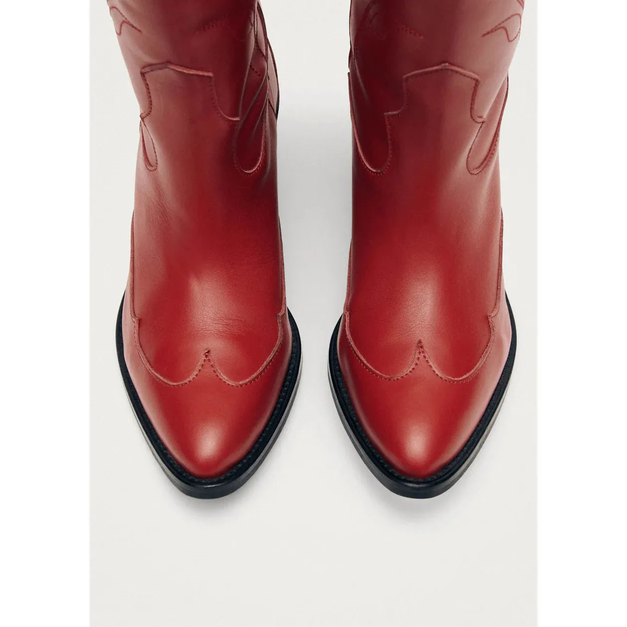 Liberty Red Leather Boots