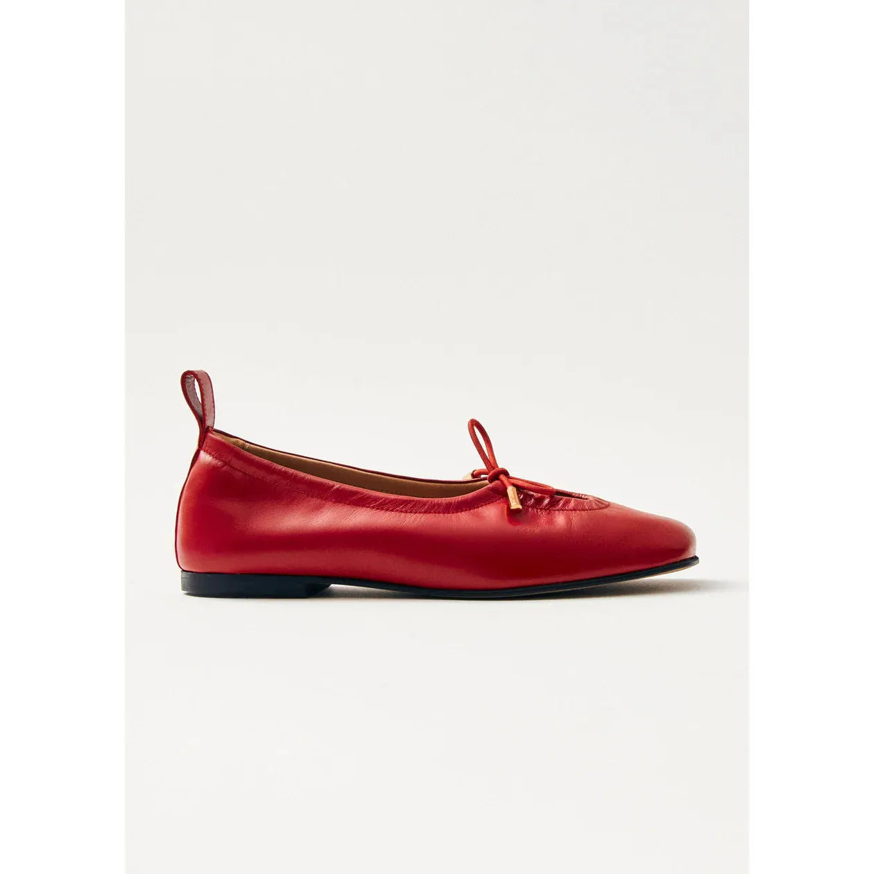 Rosalind Red Leather Ballet Flats