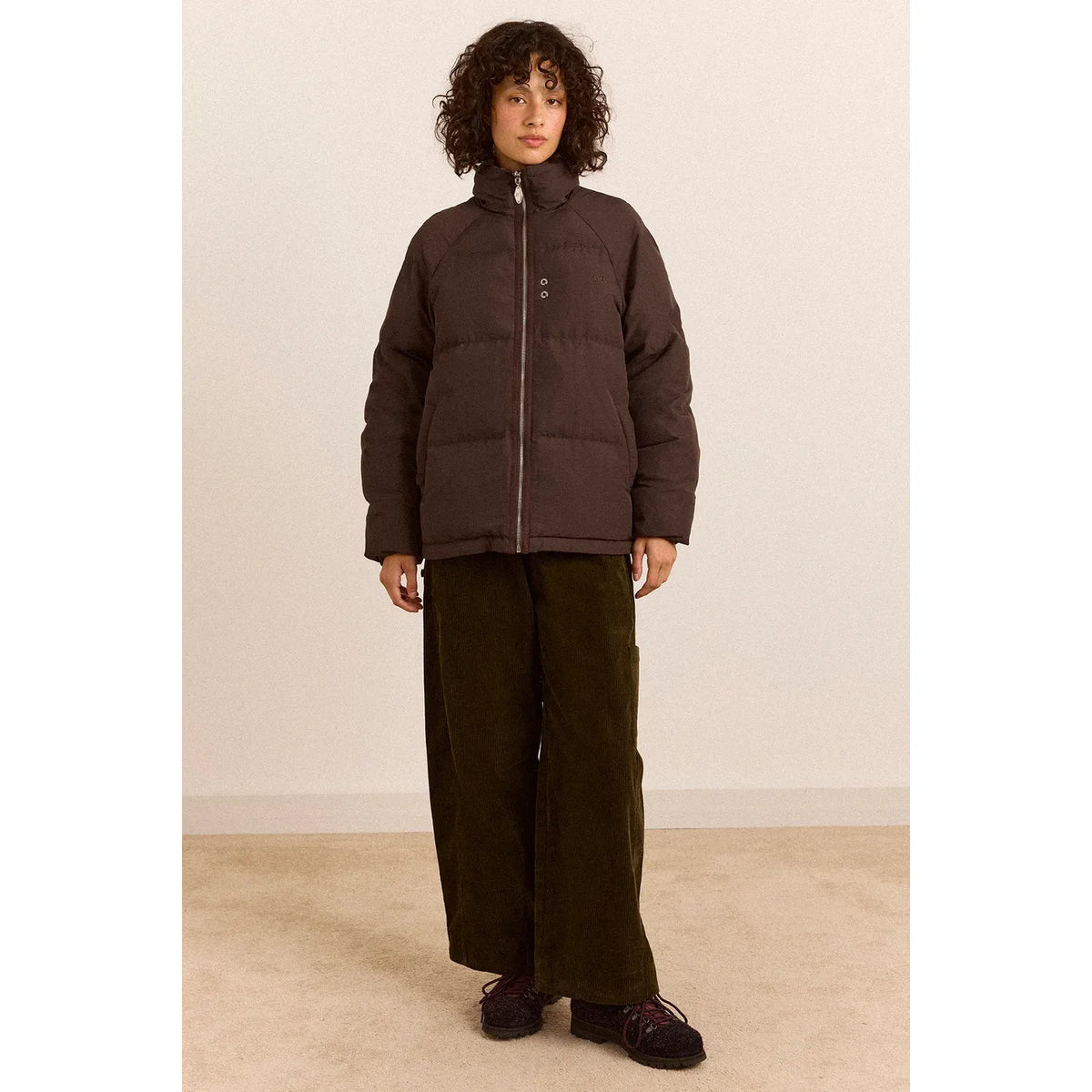Reversible Opal Puffer- Plum Check