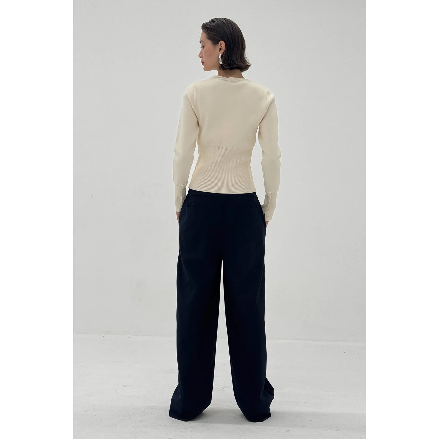 High Rib Waist Cardigan