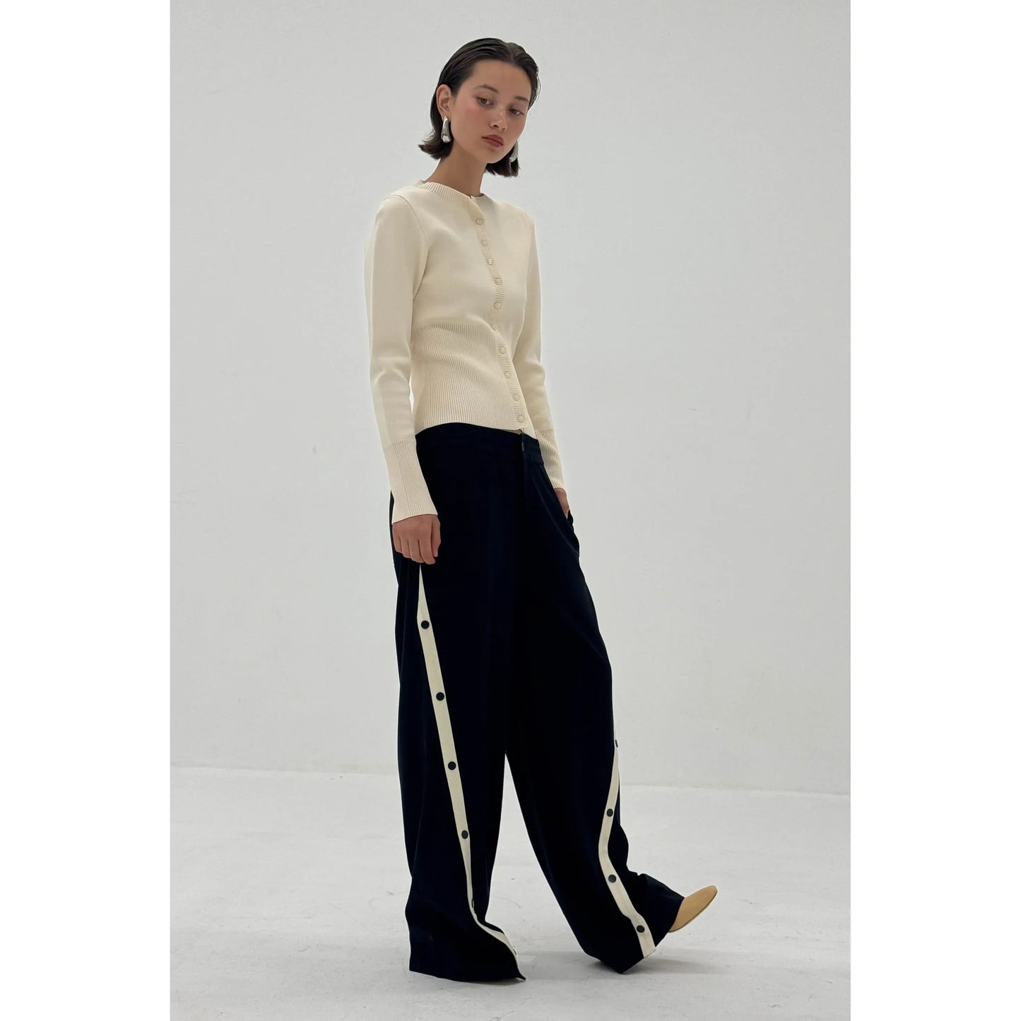 High Rib Waist Cardigan