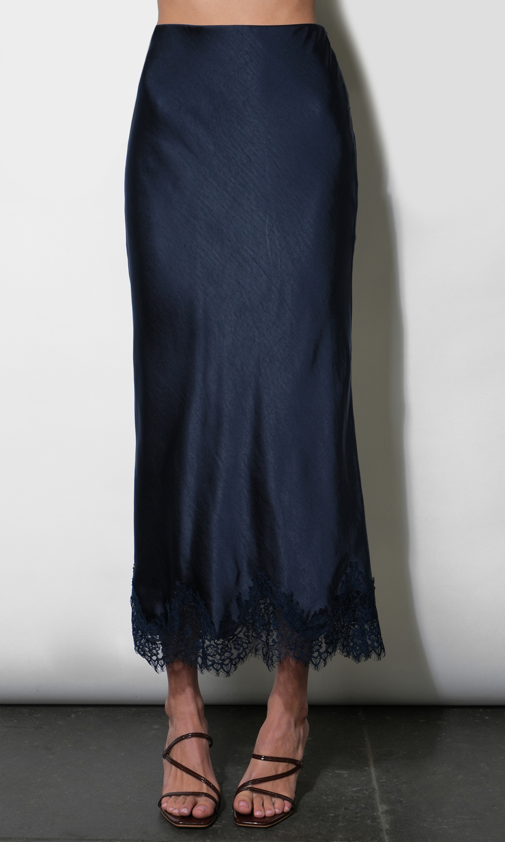Nina Midi Lace Hem Slip Skirt
