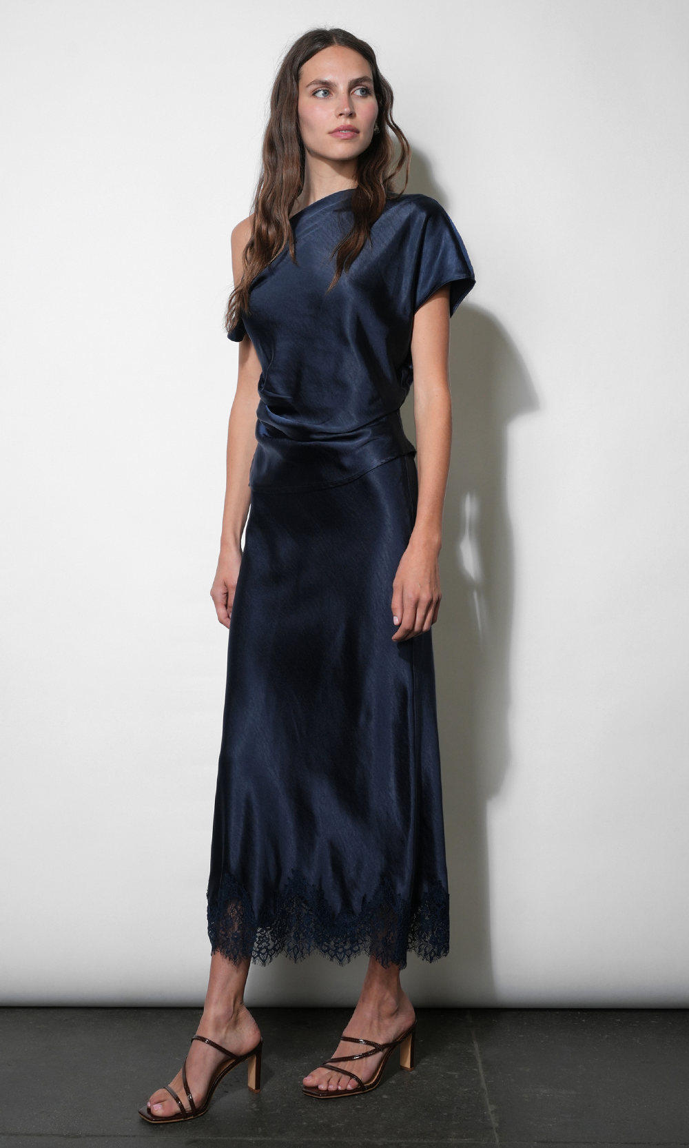 Nina Midi Lace Hem Slip Skirt