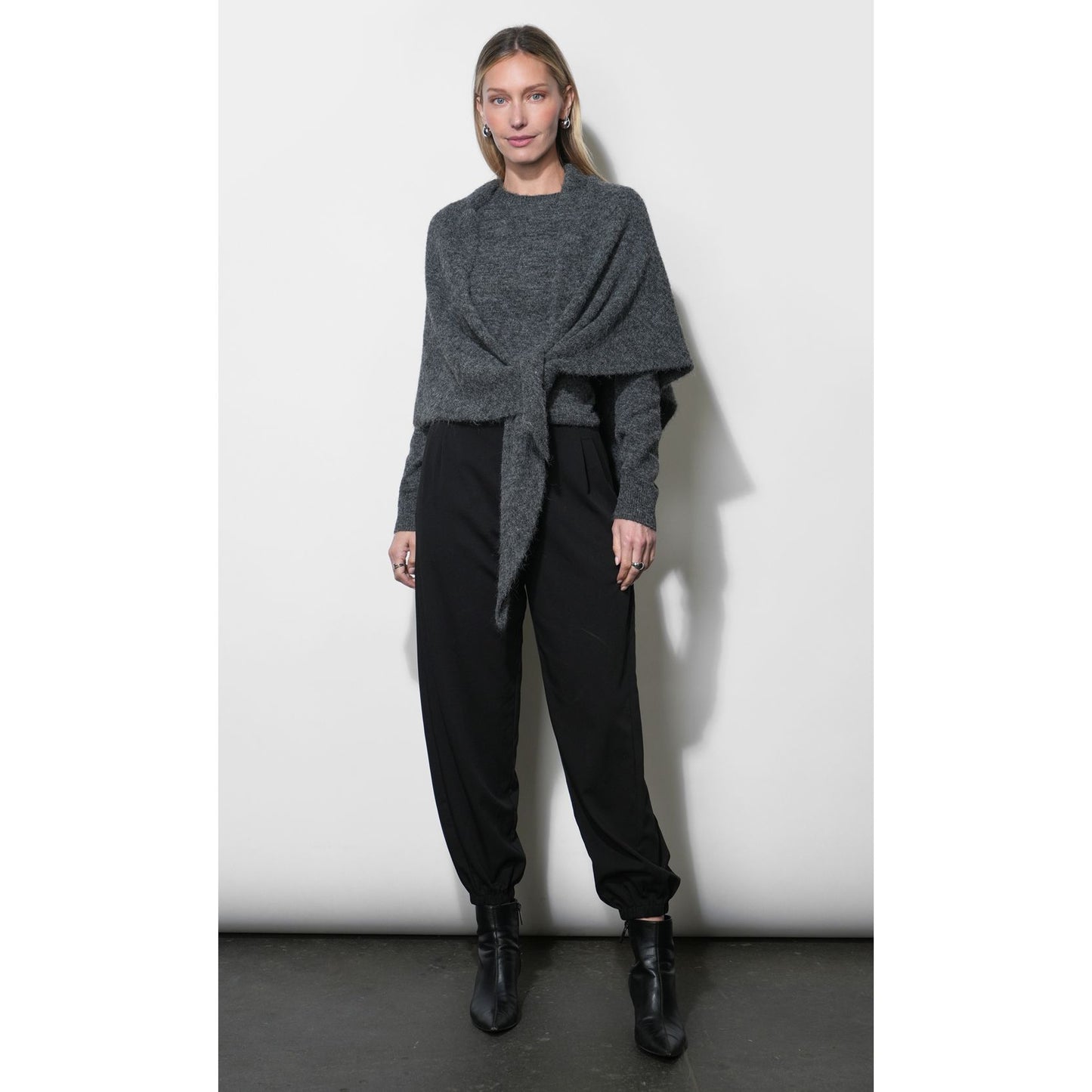 Yumi Sweater Top 2-pc Detachable Shawl Set