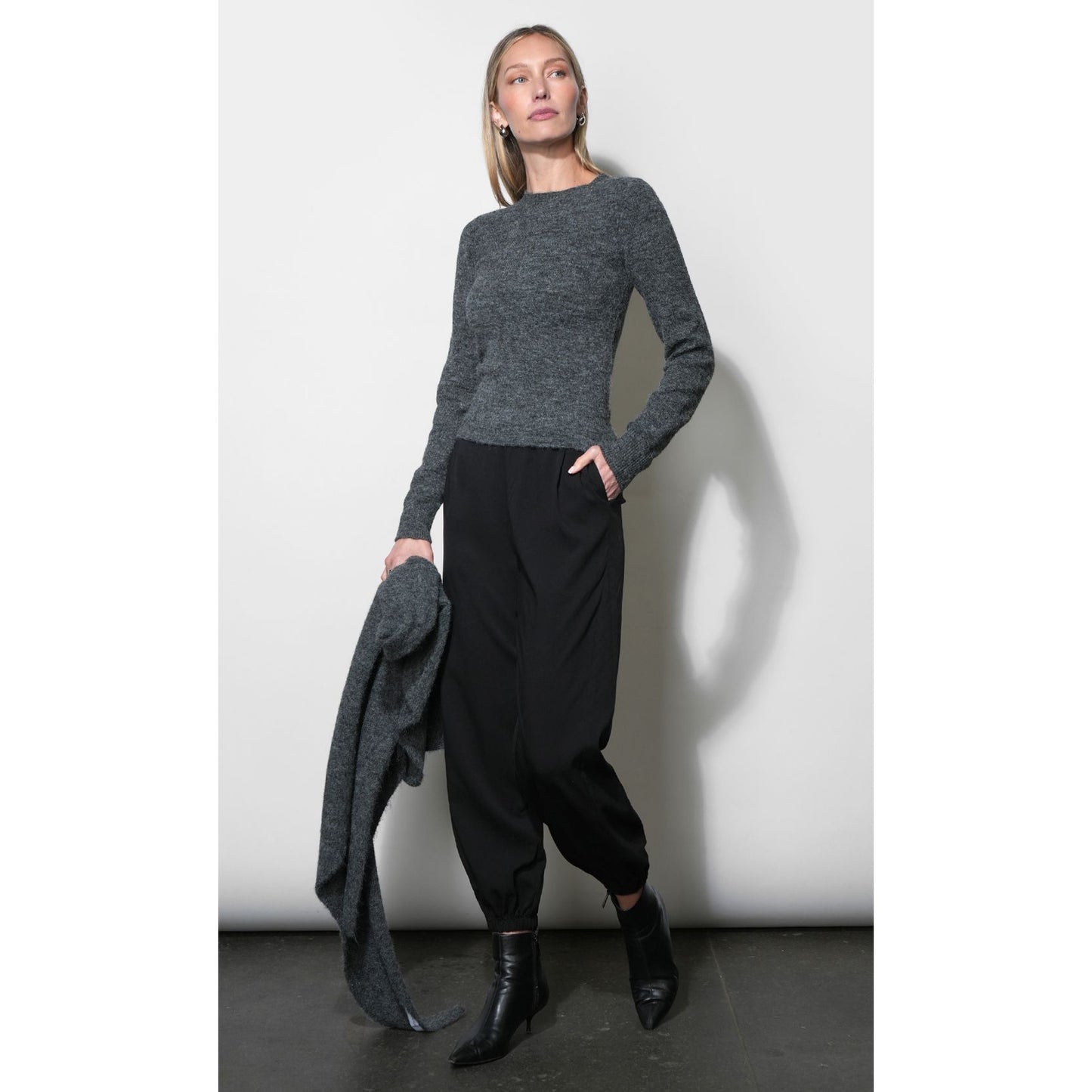 Yumi Sweater Top 2-pc Detachable Shawl Set