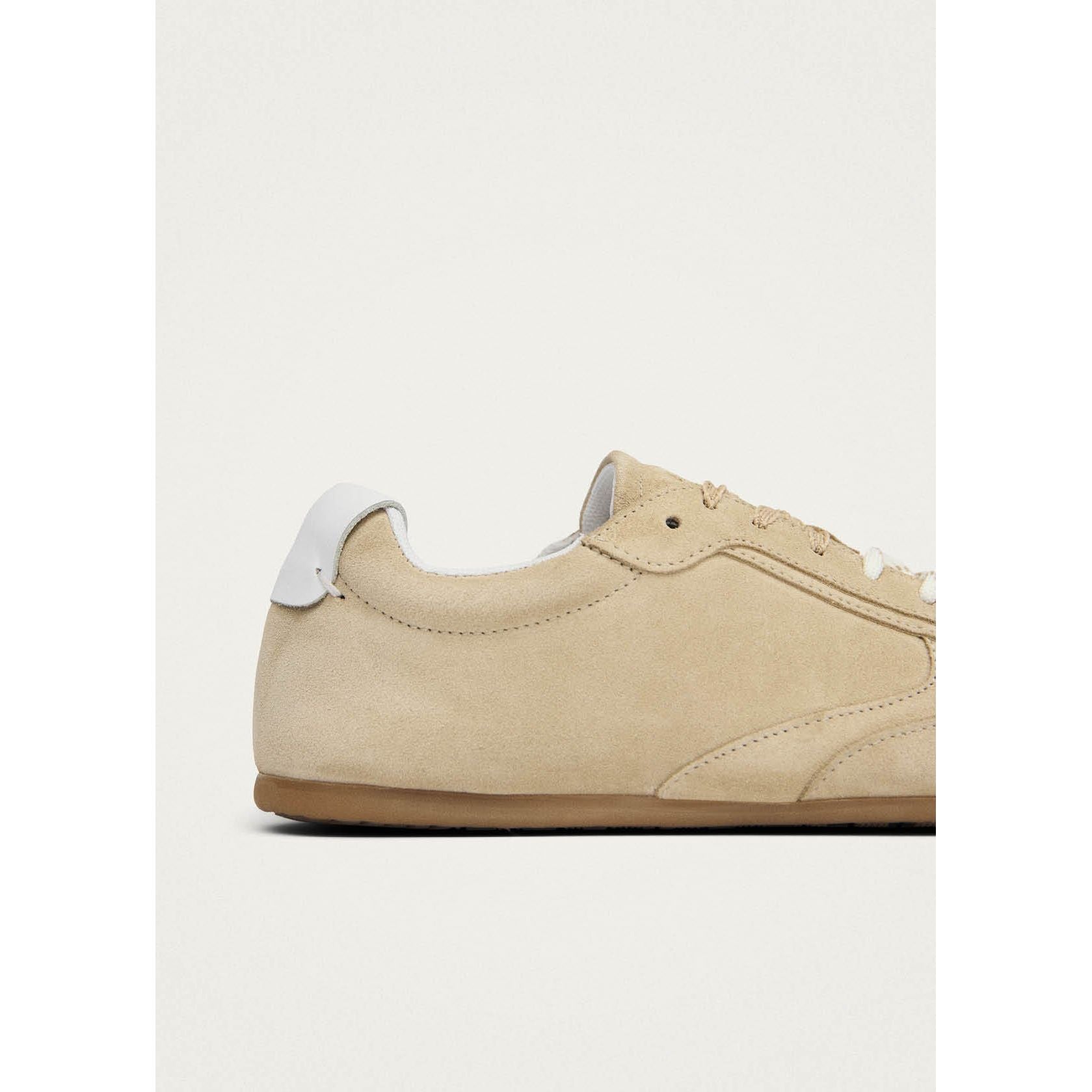 Tb.24 Suede Beige Leather Sneakers