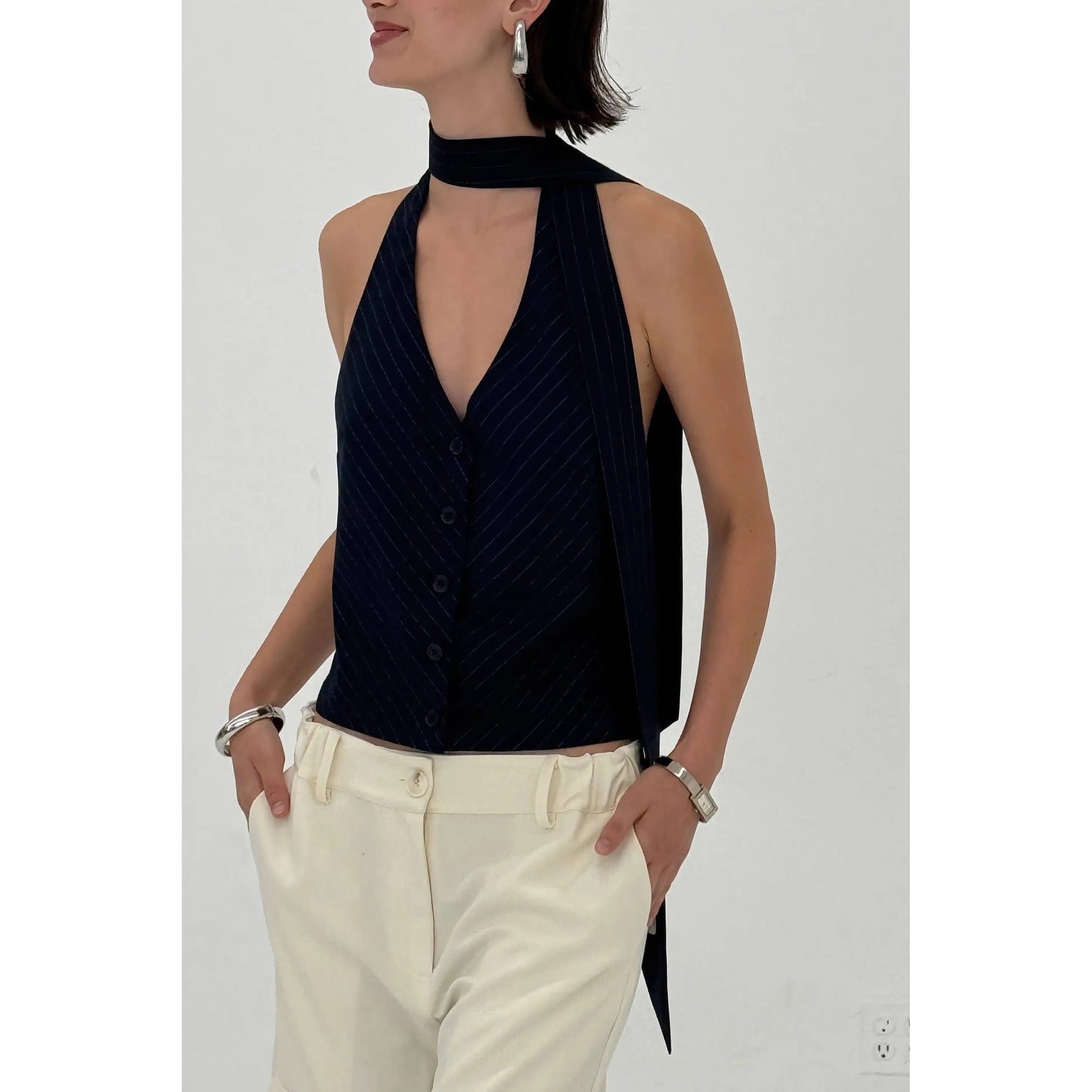 Chad Tie-Neck Halter Top