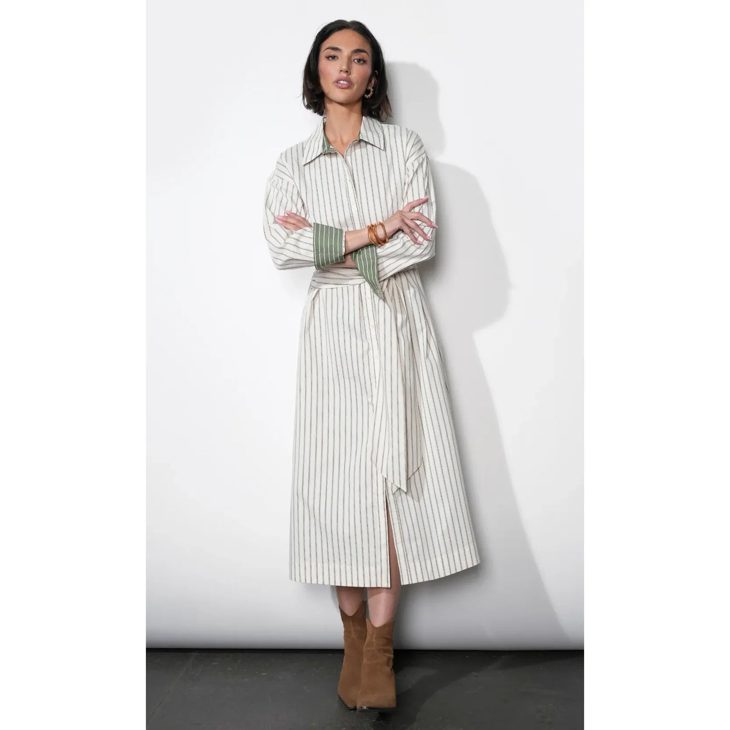 Cosette Open Back Shirt Dress