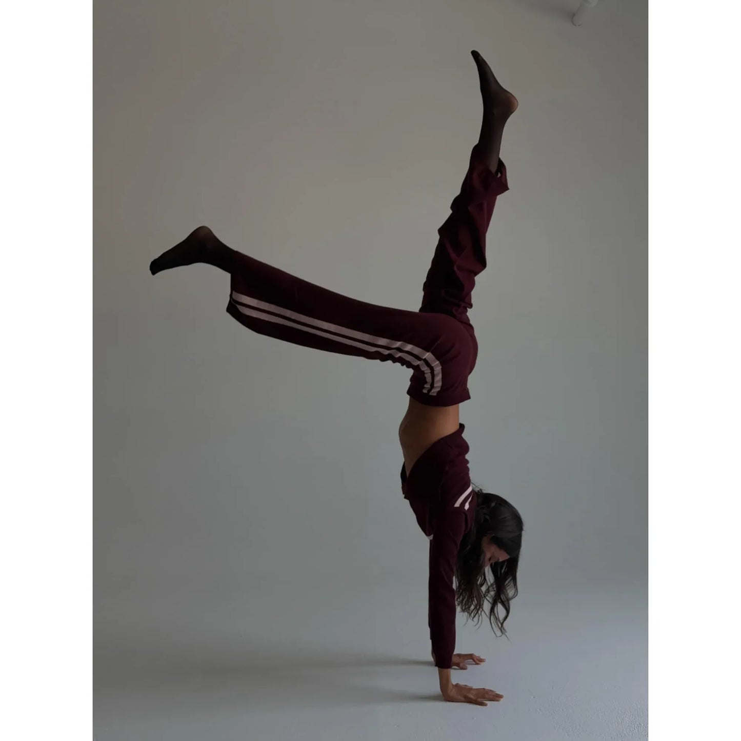 Cashmere Wool Stripe Wide-Leg Pant