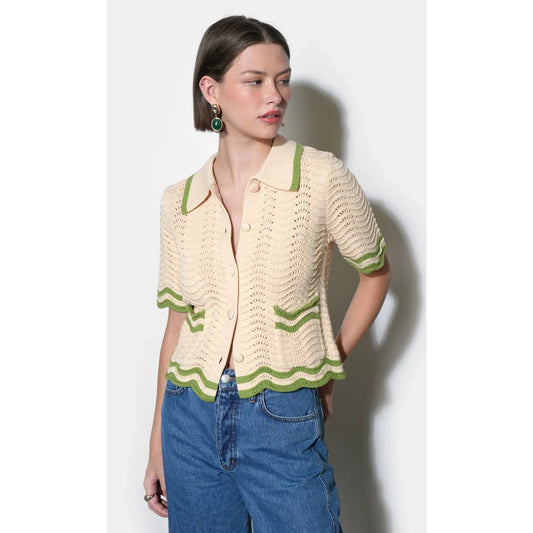 Amelia Scallop Crochet Cardigan