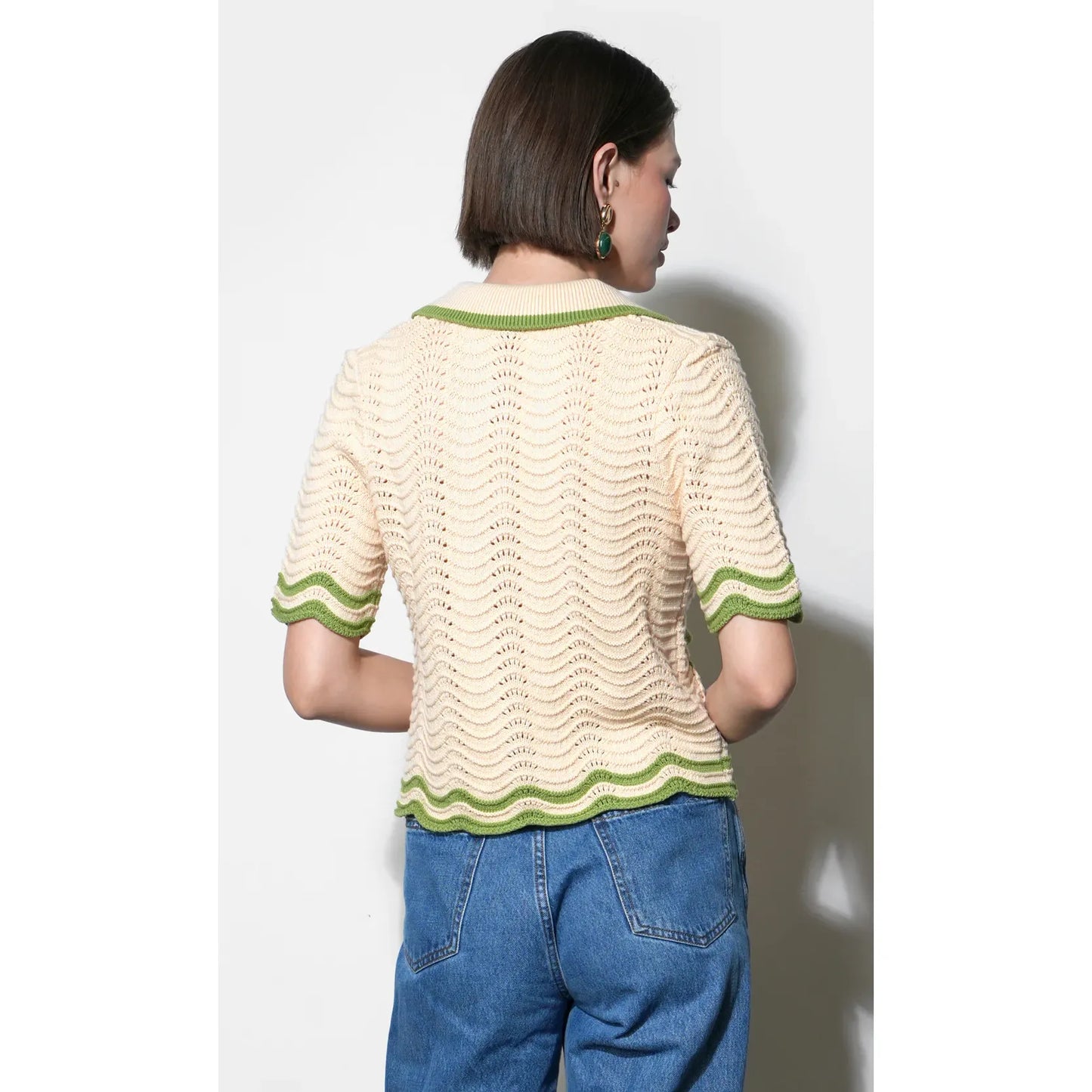Amelia Scallop Crochet Cardigan