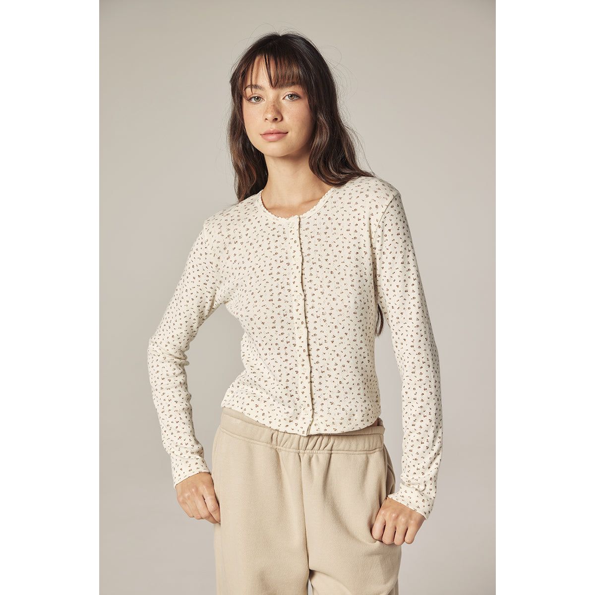 Flower Button Cardi