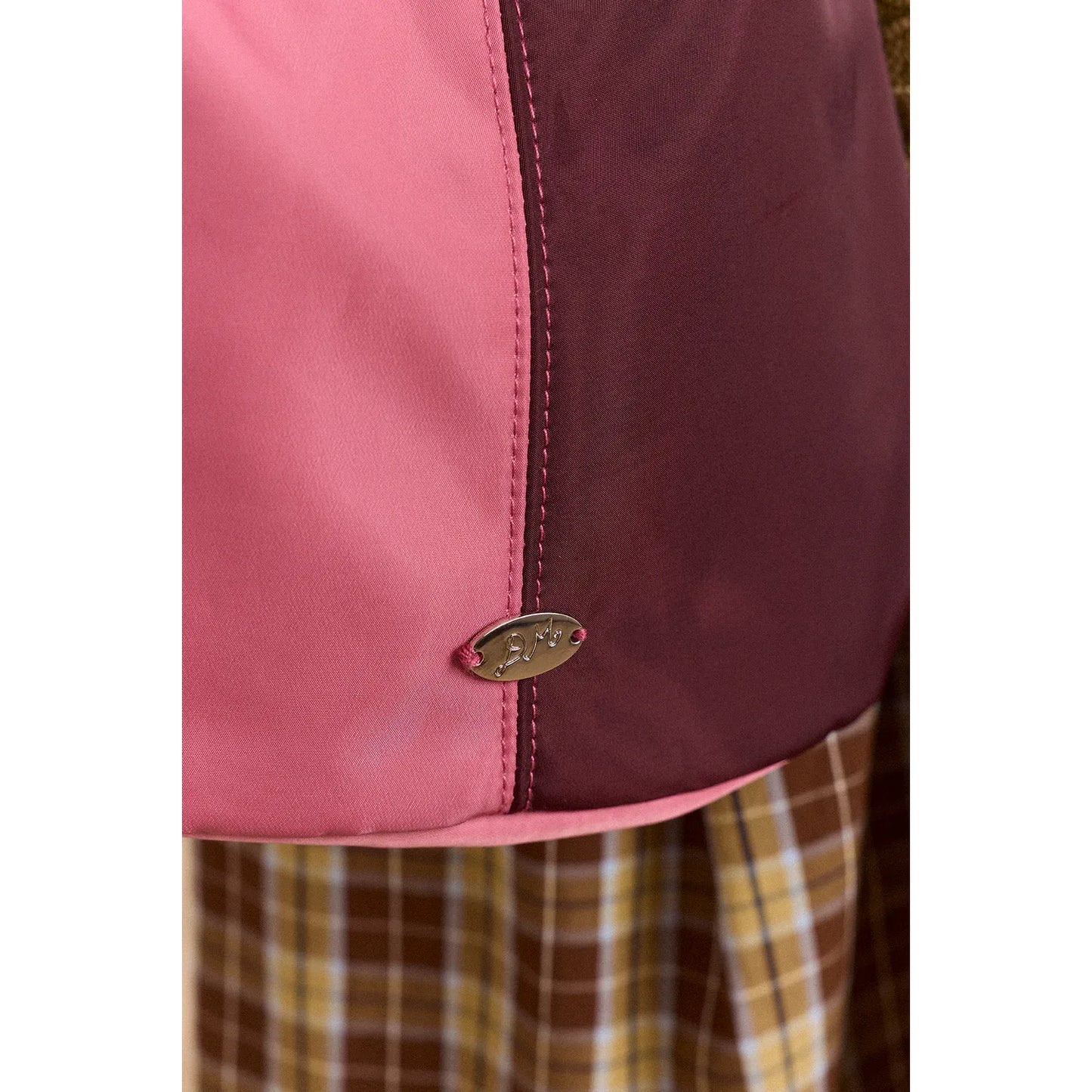 Gene Mini Tie Bag In Pink & Burg Colourblock