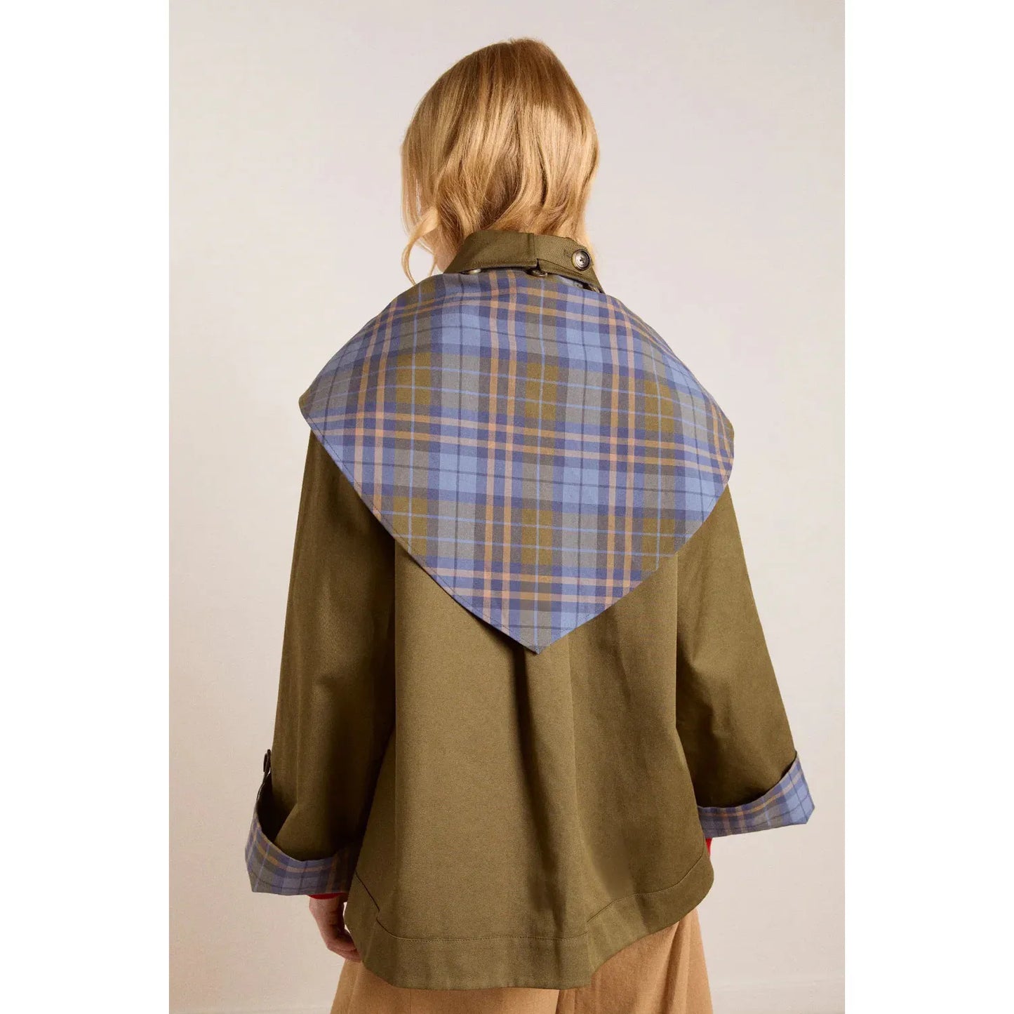 Reversible Jerry Crop Trench Coat - Olive