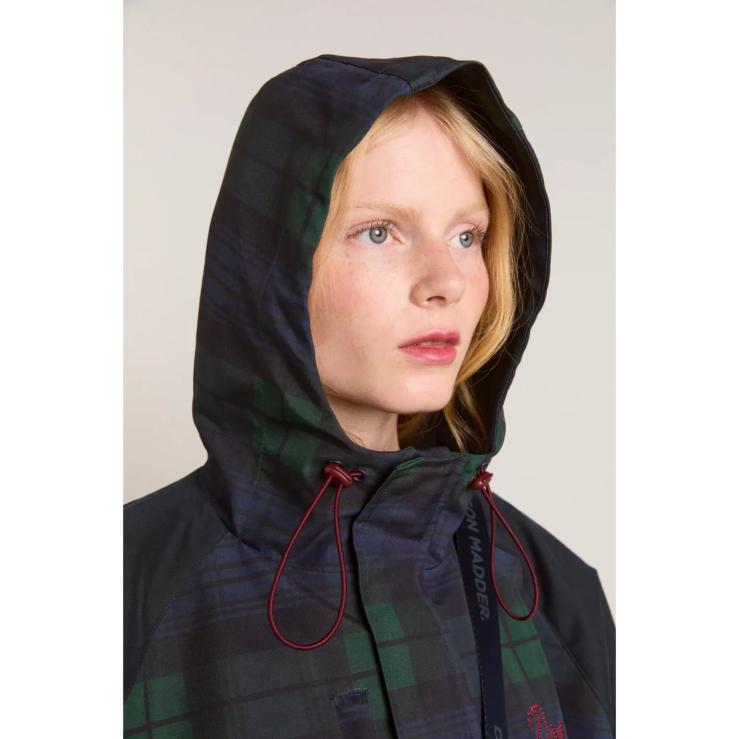Liu Shower Proof Raincoat - Navy Check