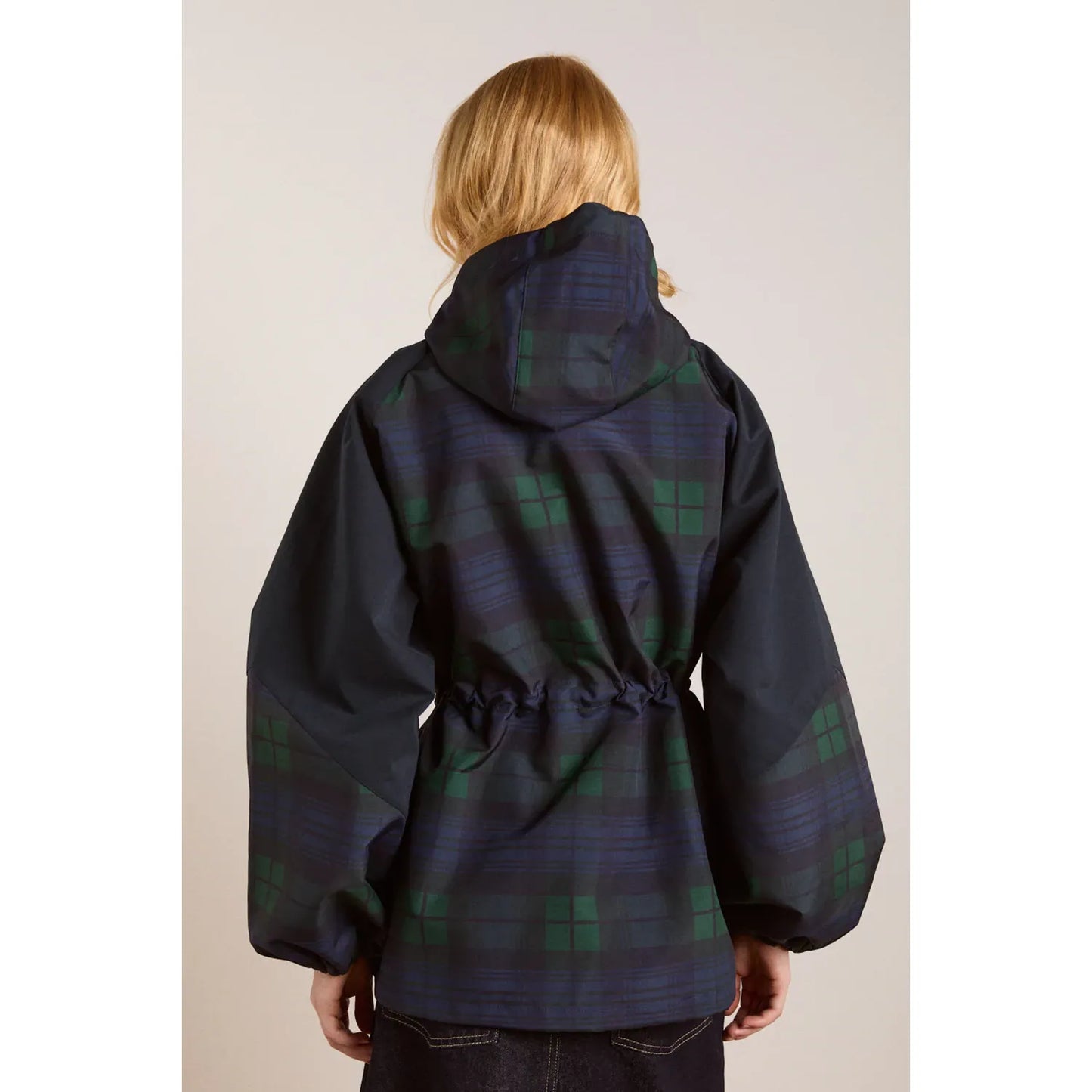 Liu Shower Proof Raincoat - Navy Check