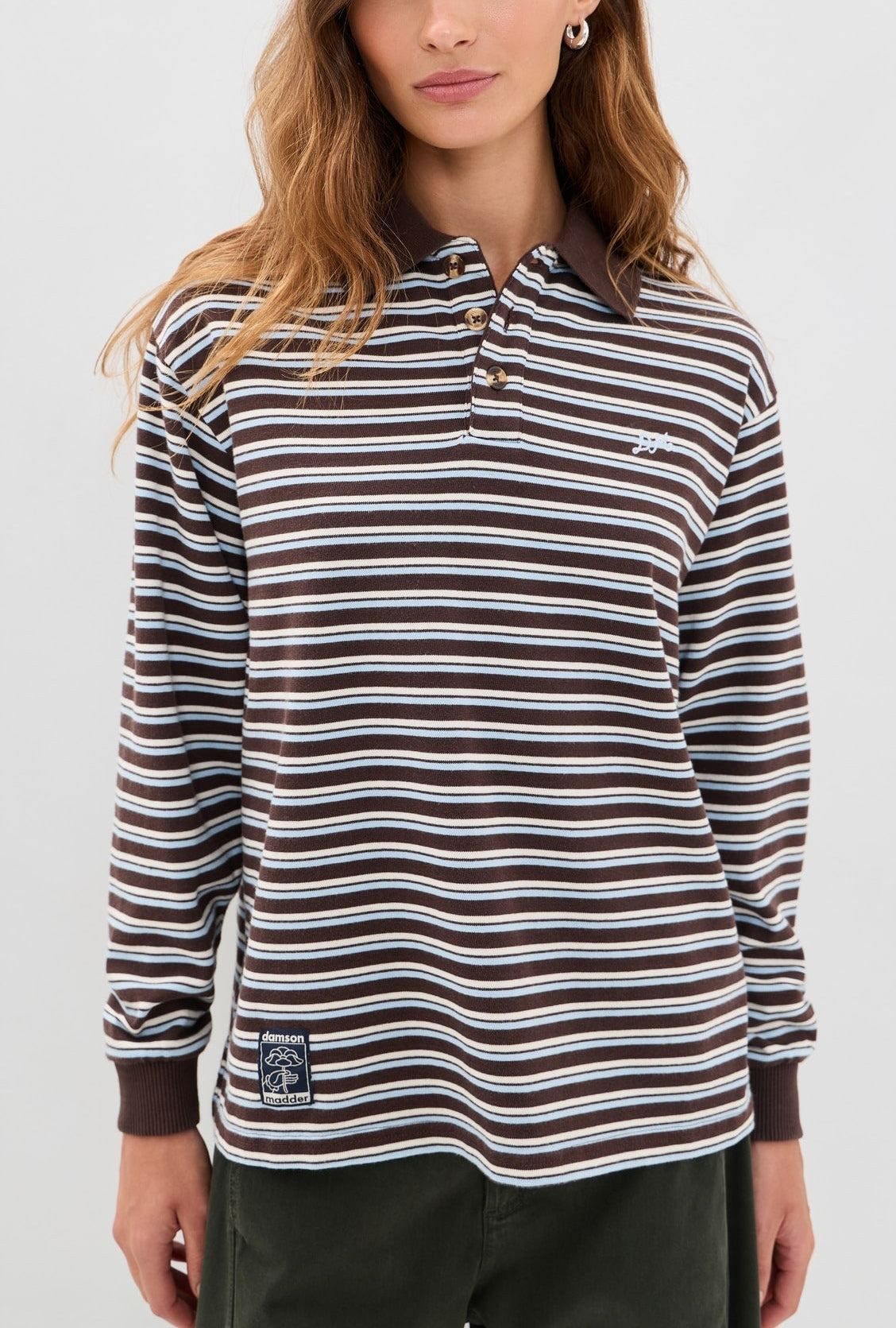 Remie Rugby - Choc/Blue Stripe