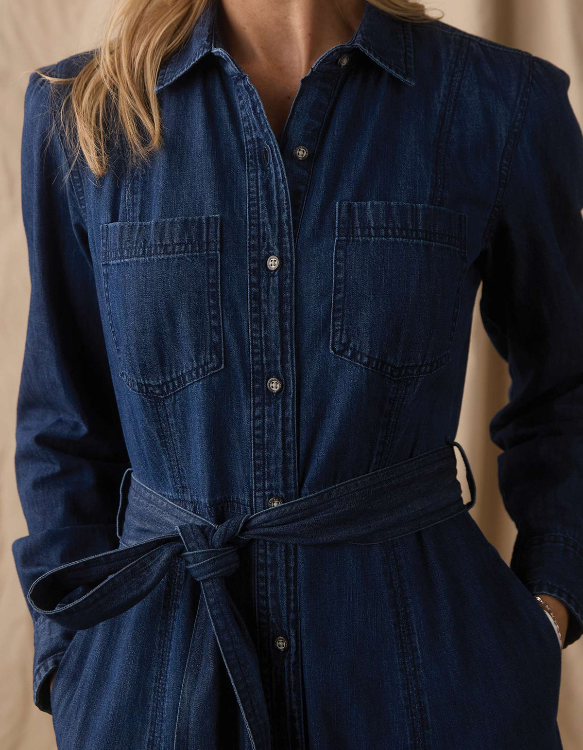 Cotten Denim Shirt Dress