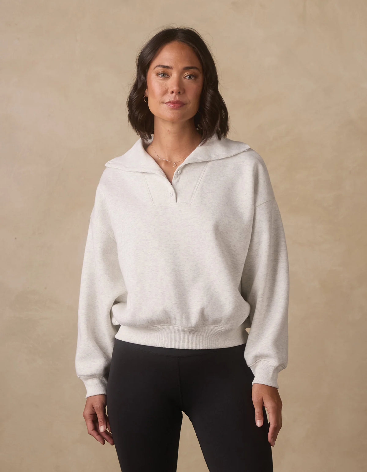 Normal Fleece Buttoned Popover
