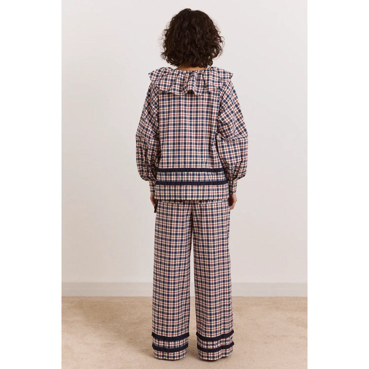 Aletta Pyjama Set - Cherry Navy Check