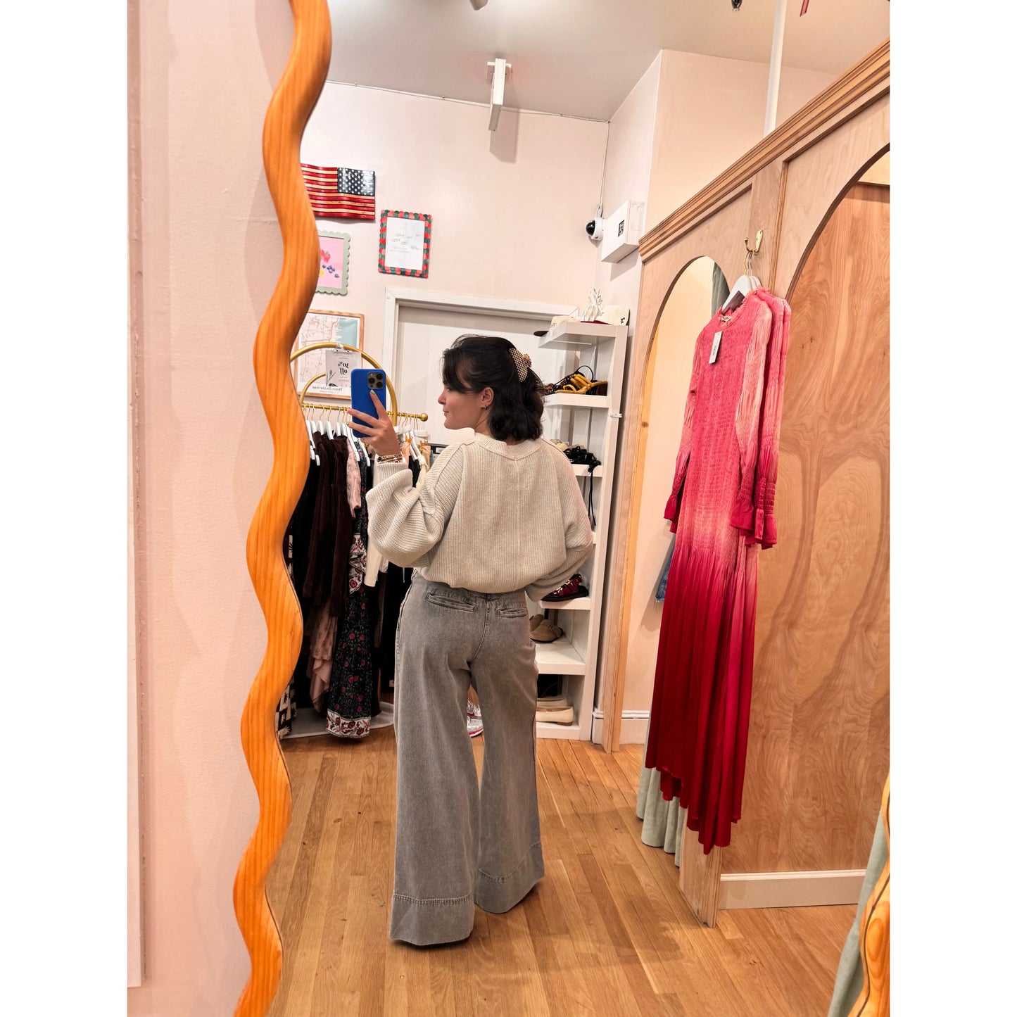 Michela Gray Denim Trouser