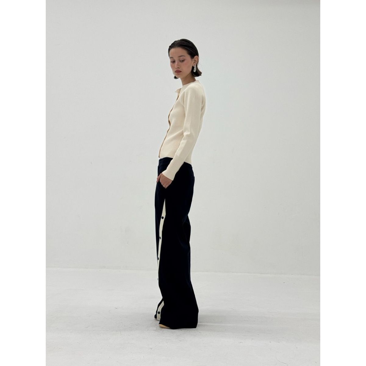 Diagonal Placket Pants