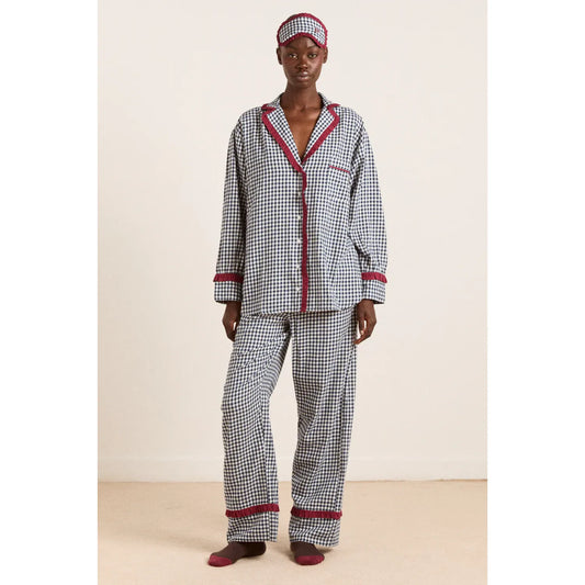 Antonia Pj Set - Navy Gingham