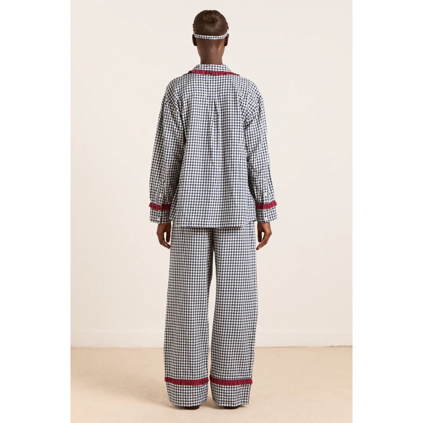 Antonia Pj Set - Navy Gingham