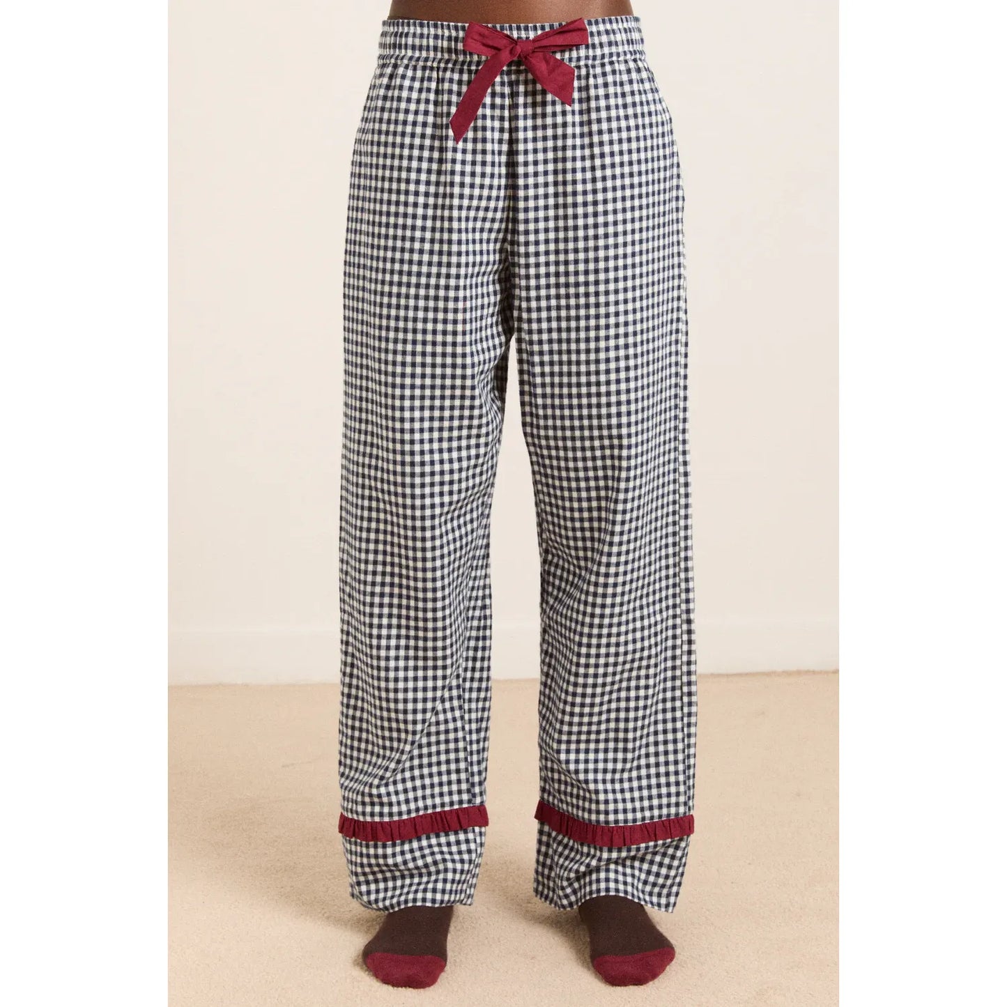 Antonia Pj Set - Navy Gingham