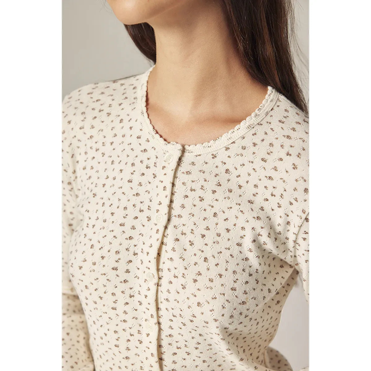 Flower Button Cardi