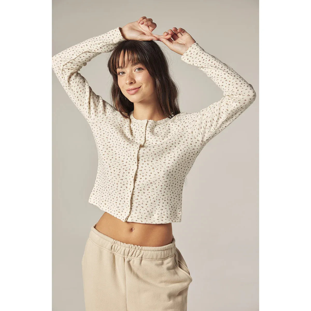 Flower Button Cardi