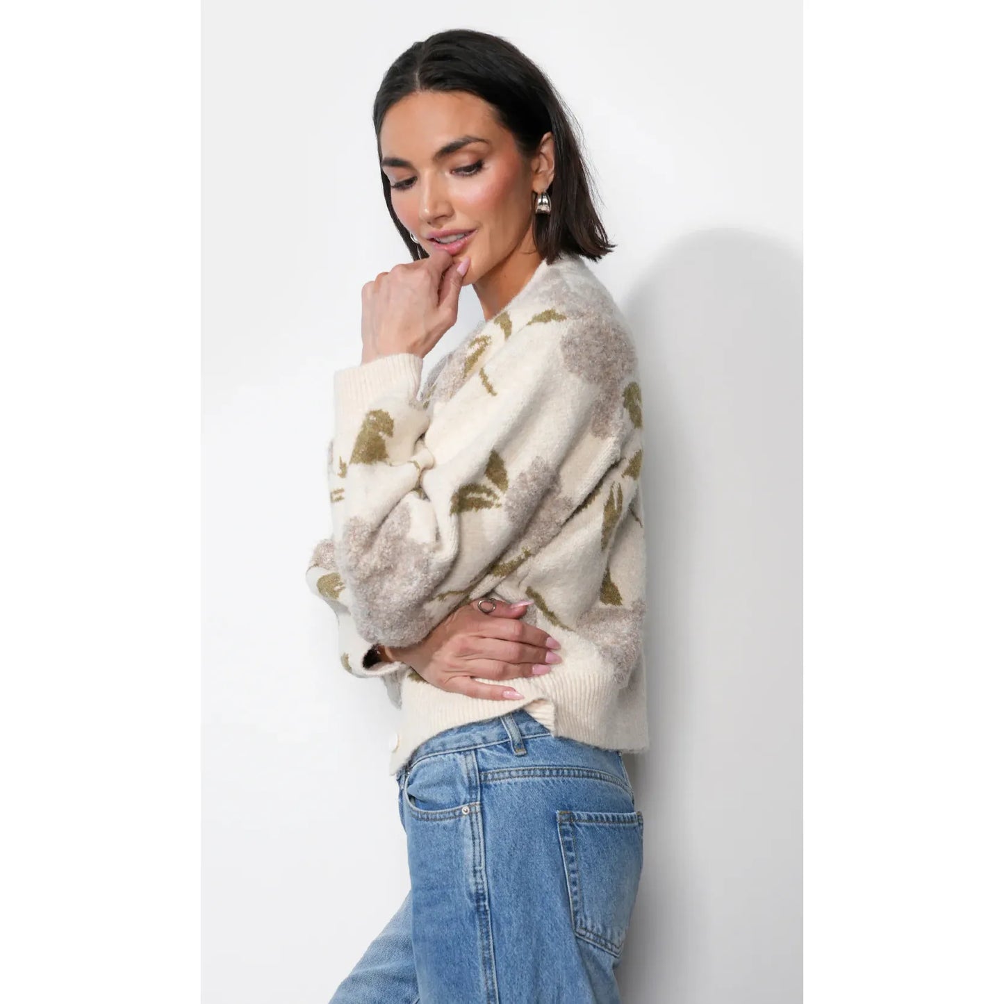 Skylar Cozy Floral Cardigan