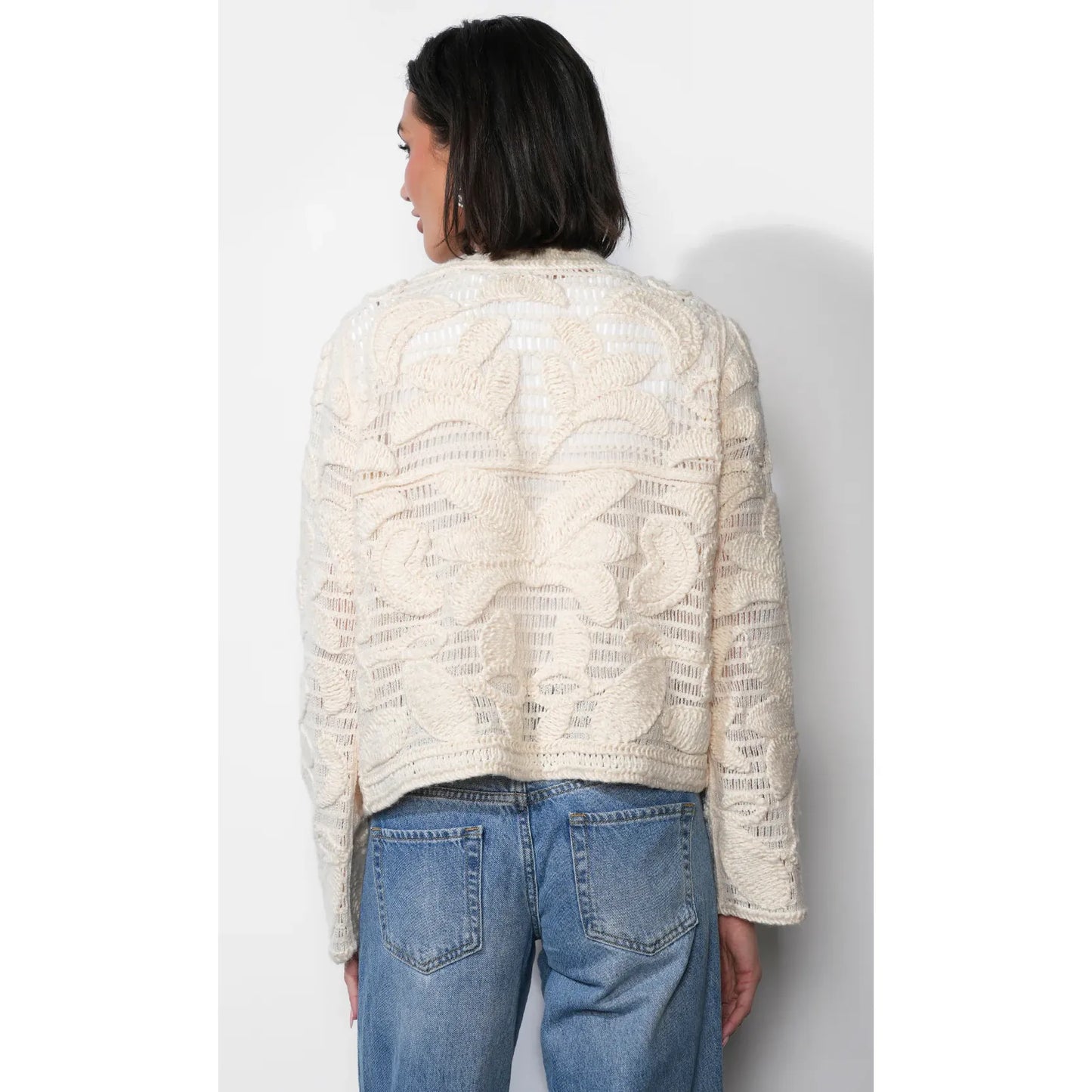 Sutton Open Crochet Cardigan