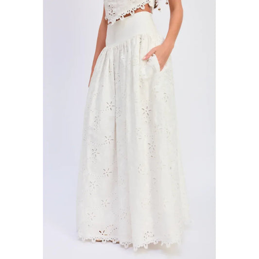 Analise Eyelet Maxi Skirt