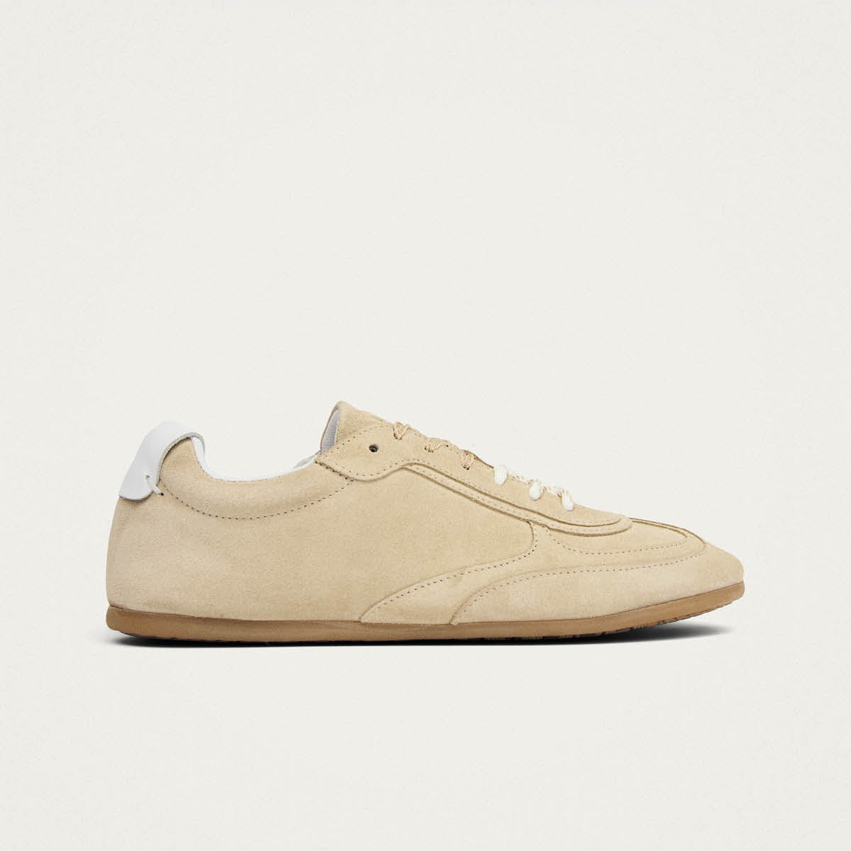 Tb.24 Suede Beige Leather Sneakers