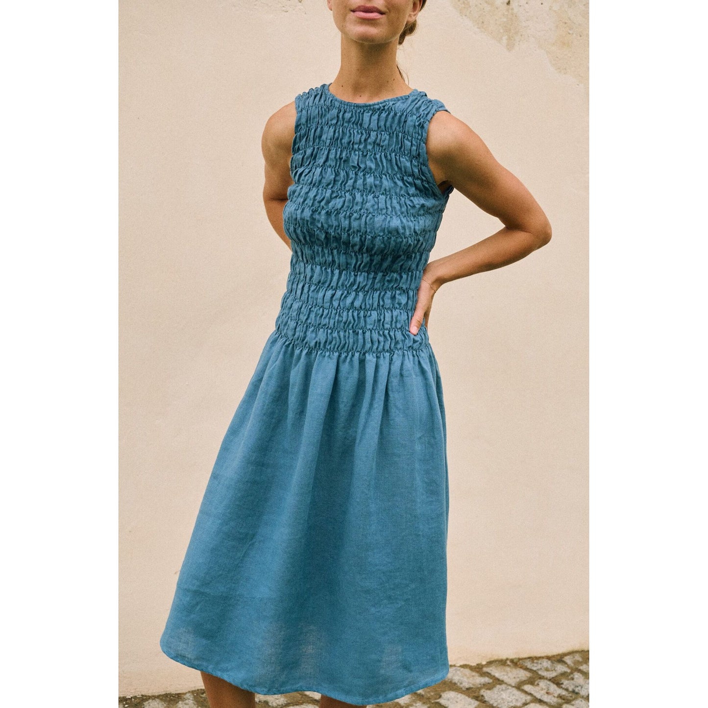 Emilija Midi Linen Dress