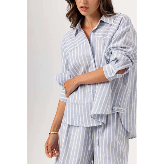 Slate Stripe Adora Button Down