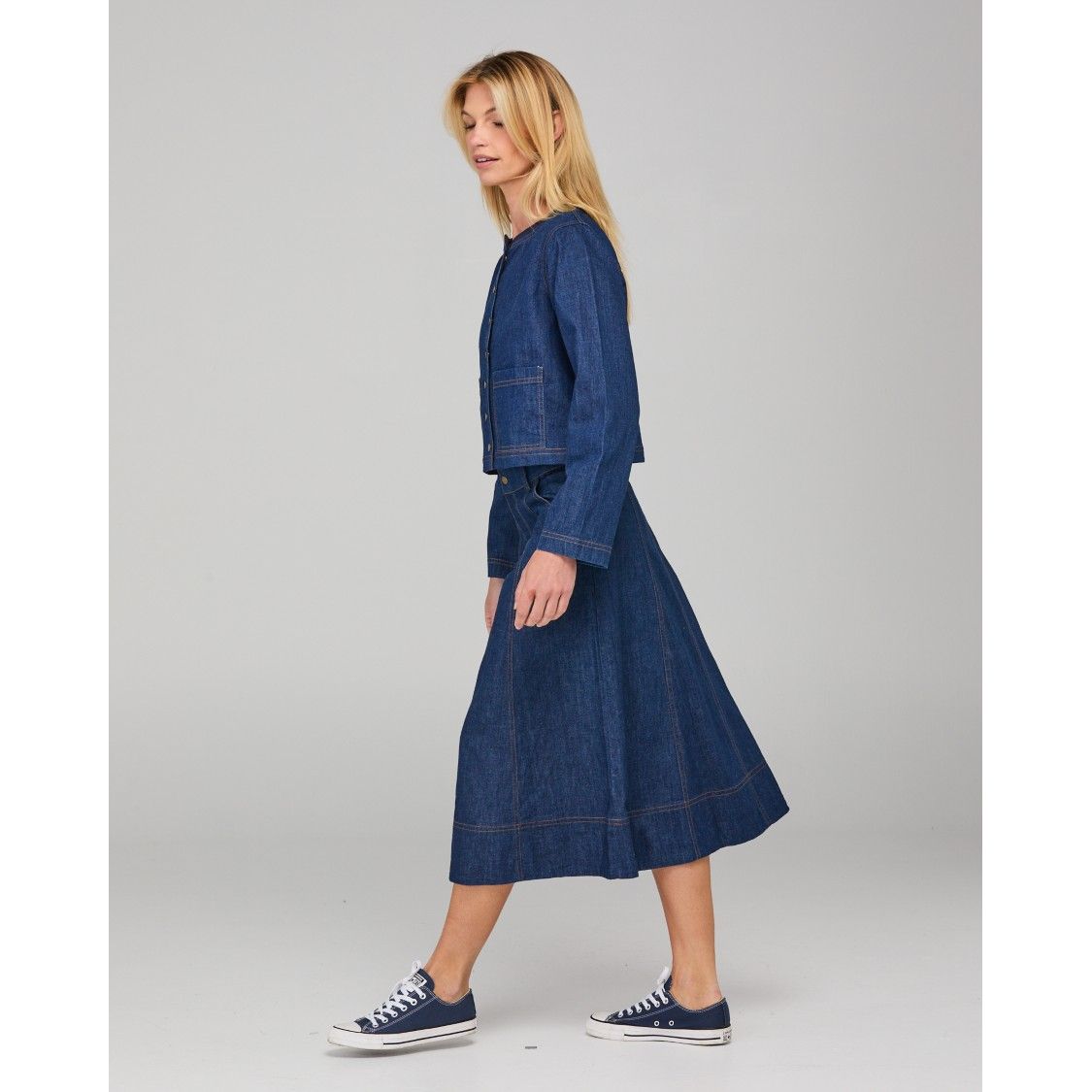 Fumiko Skirt - Dark Denim
