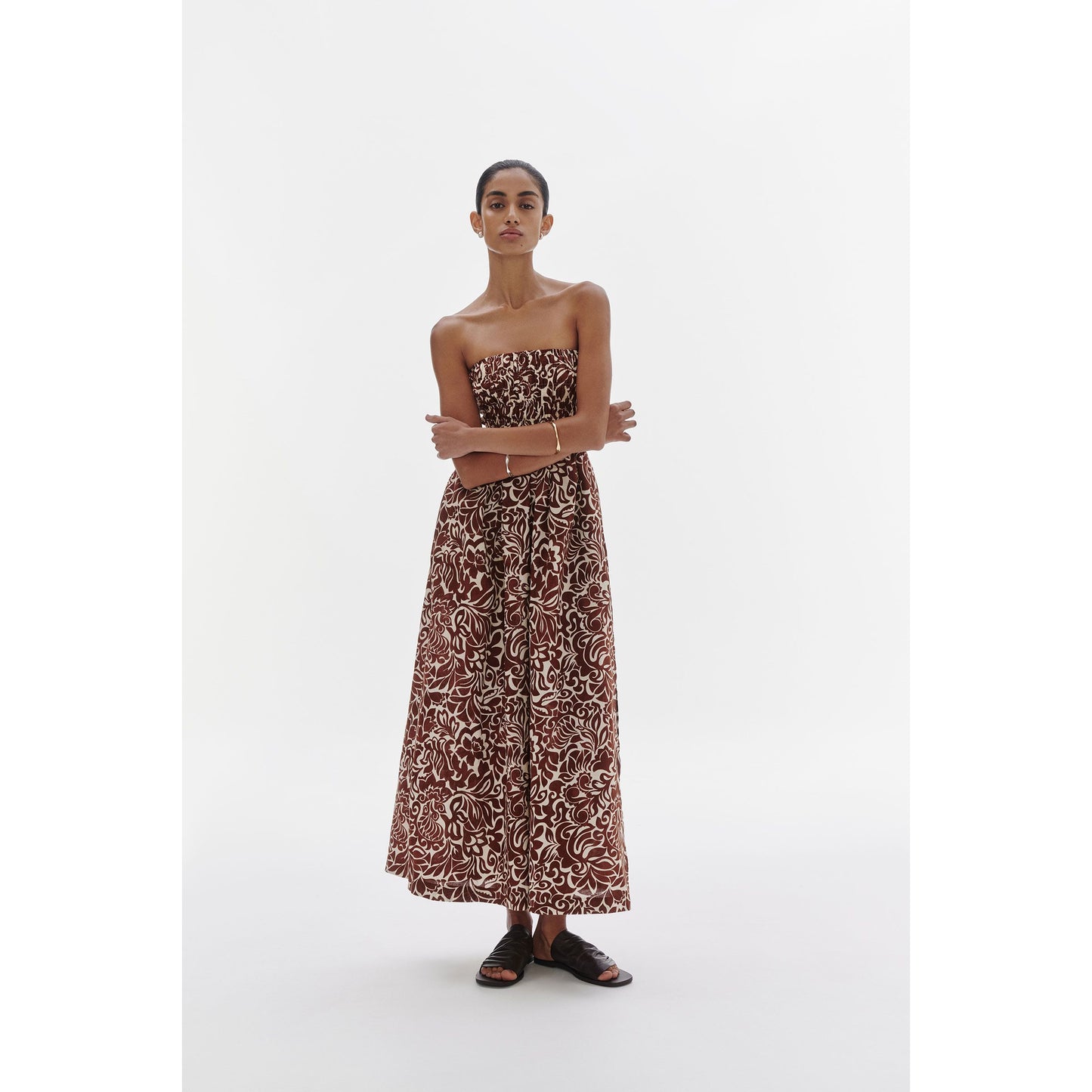 Florense Shirred Maxi Dress