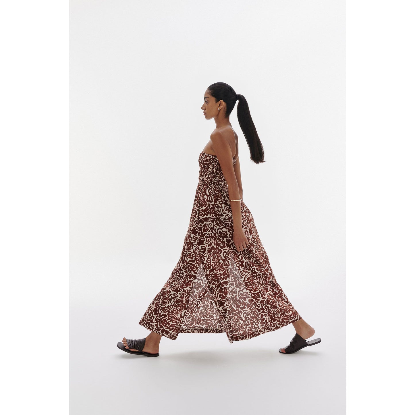 Florense Shirred Maxi Dress