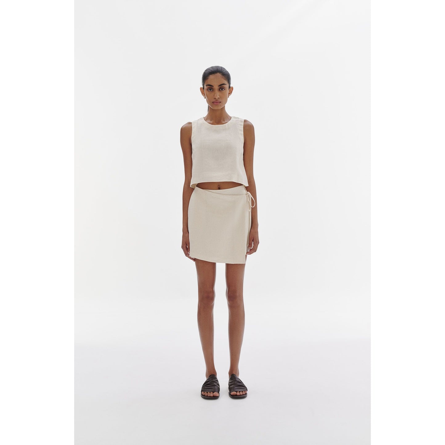 Sibyl Linen Wrap Skirt