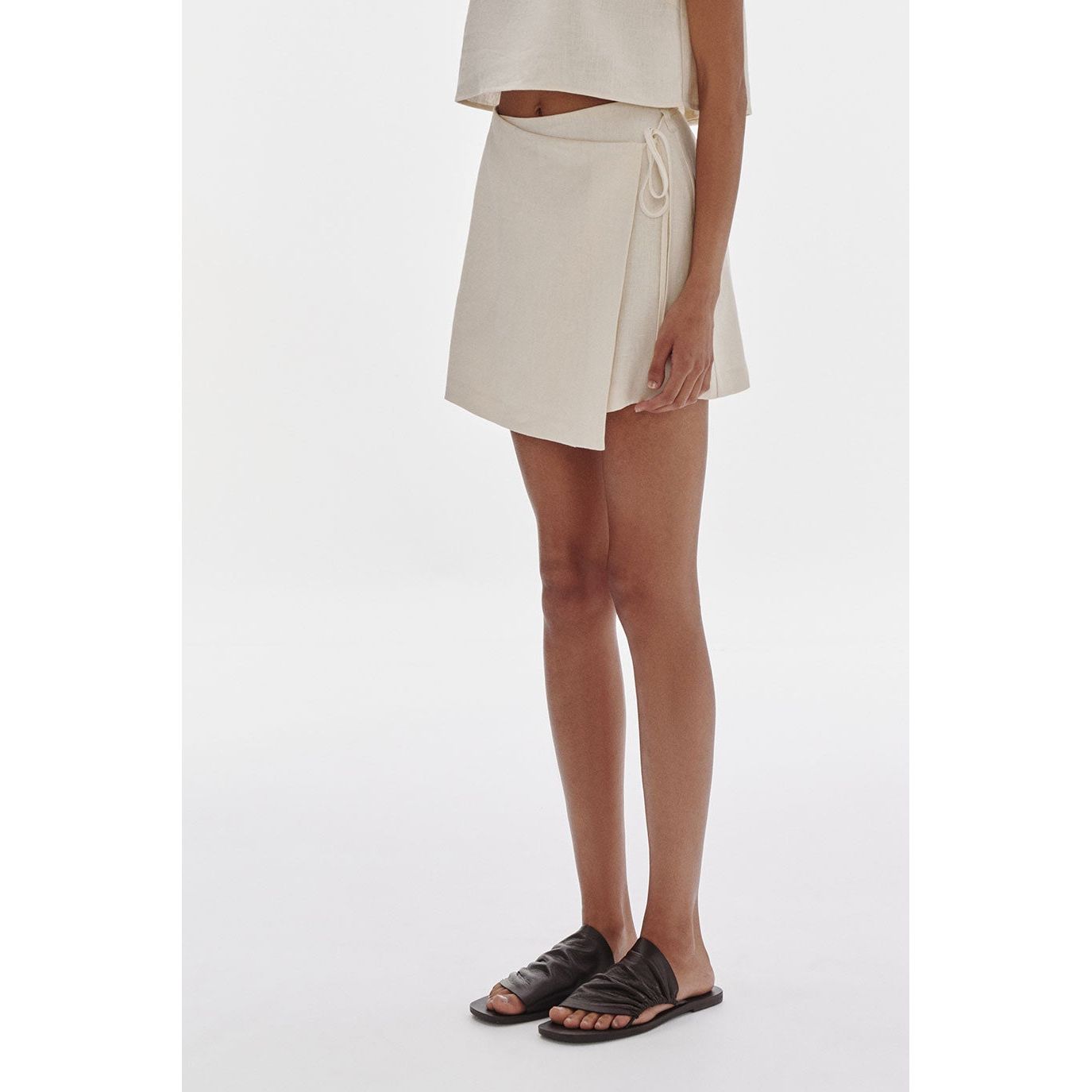 Sibyl Linen Wrap Skirt