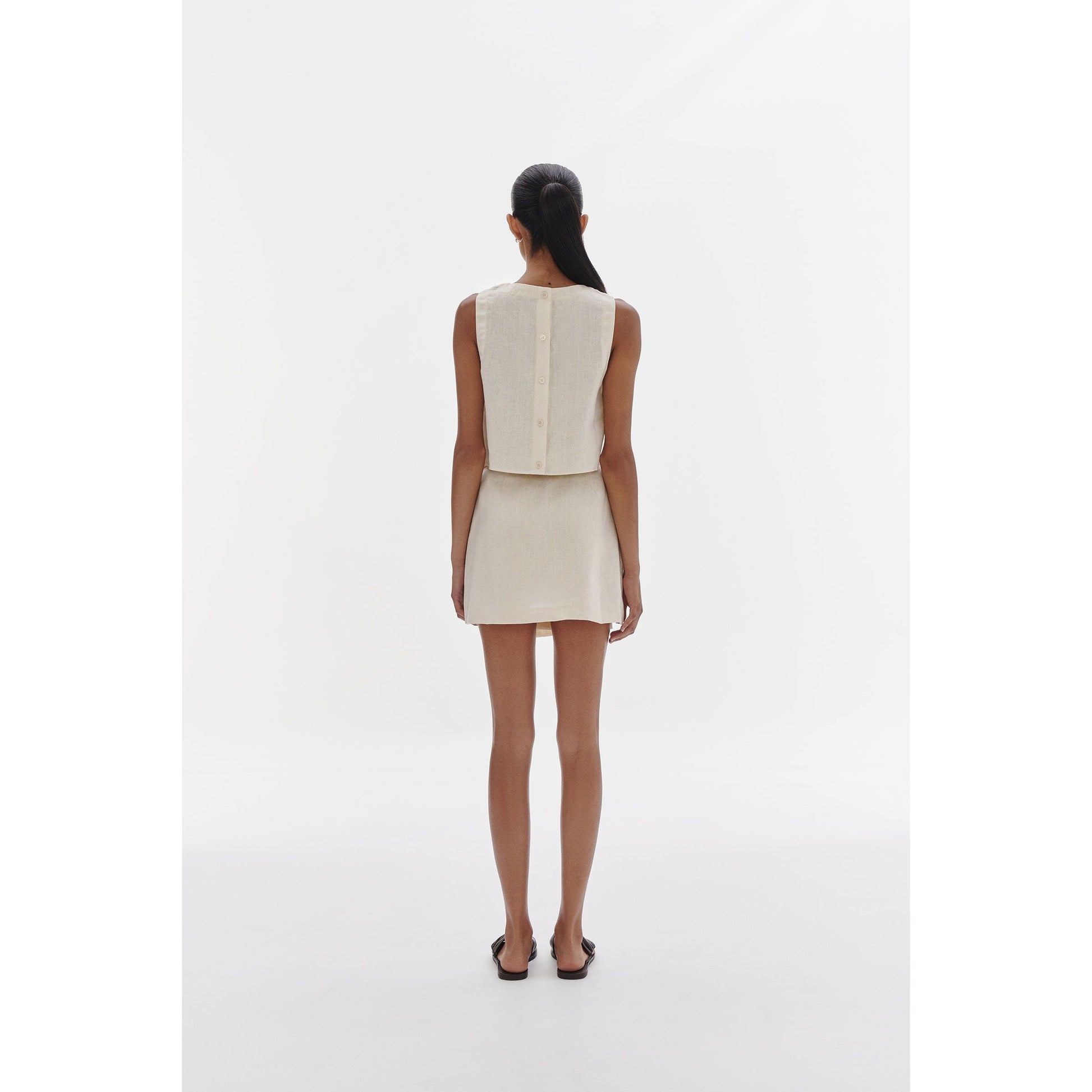 Sibyl Linen Wrap Skirt
