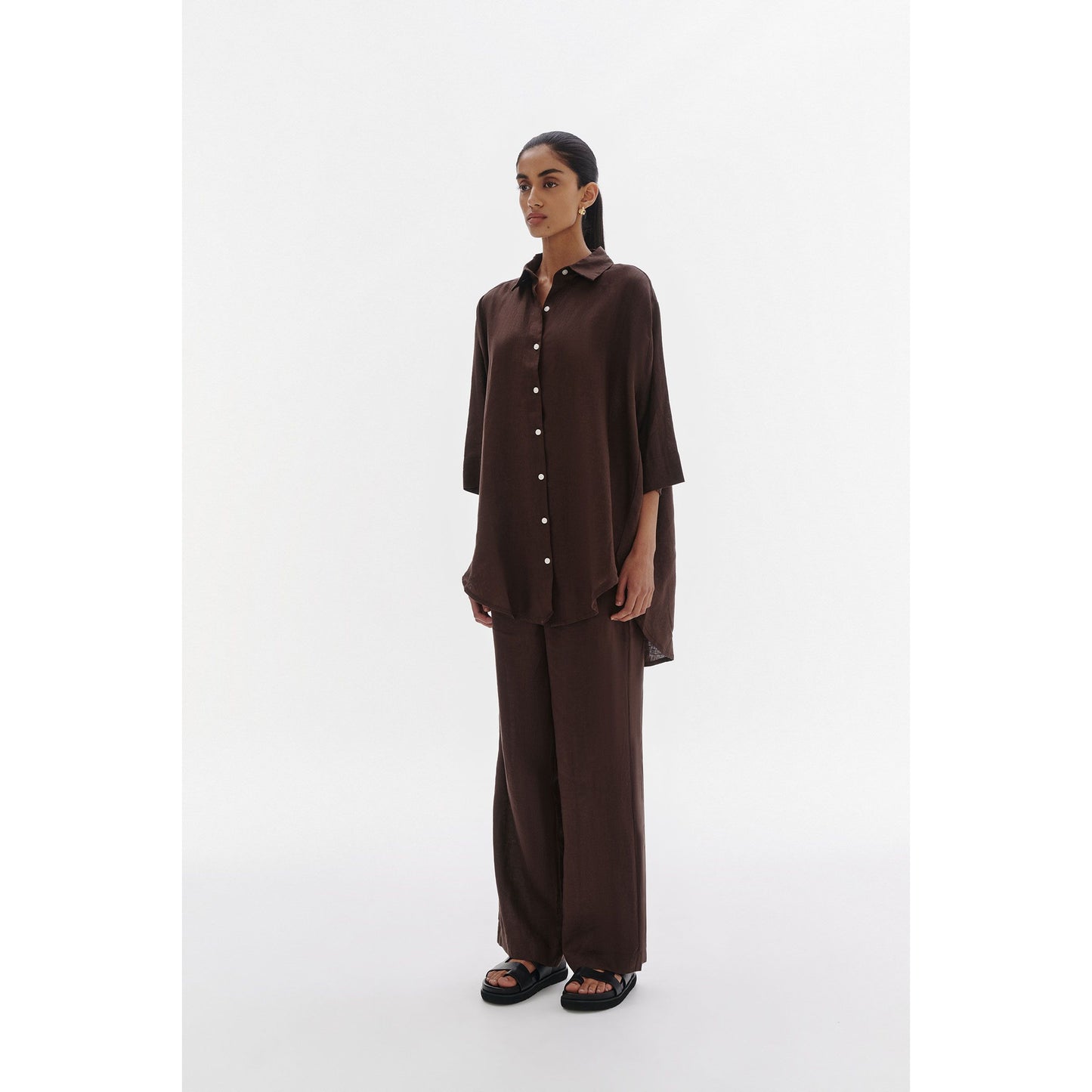 Lounge Linen Longline Shirt
