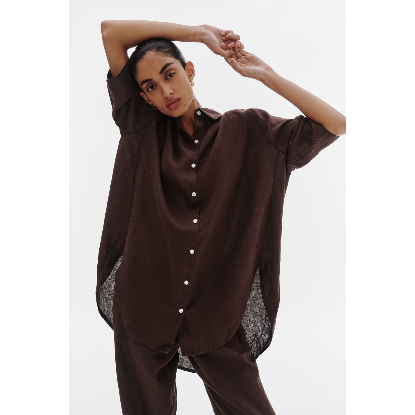 Lounge Linen Longline Shirt