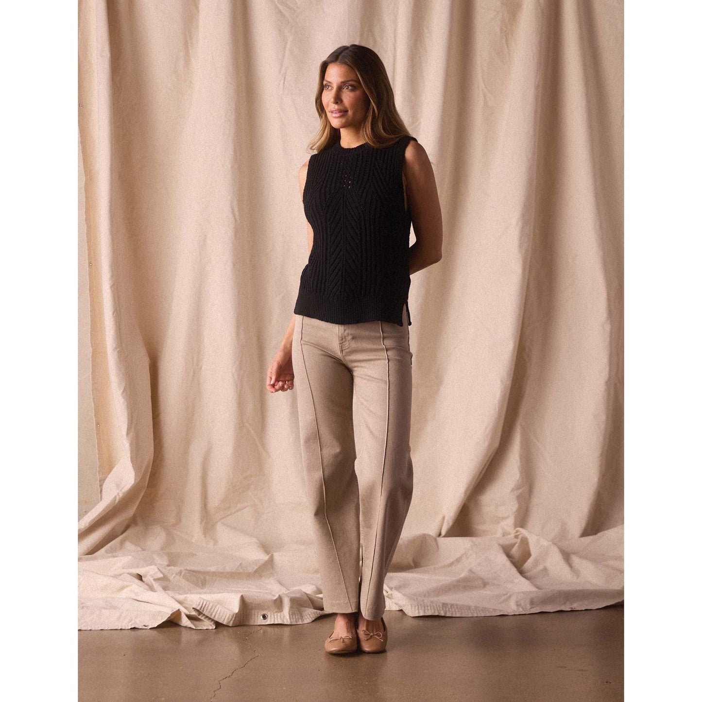 Adelaide Knit Hi-Neck Tank