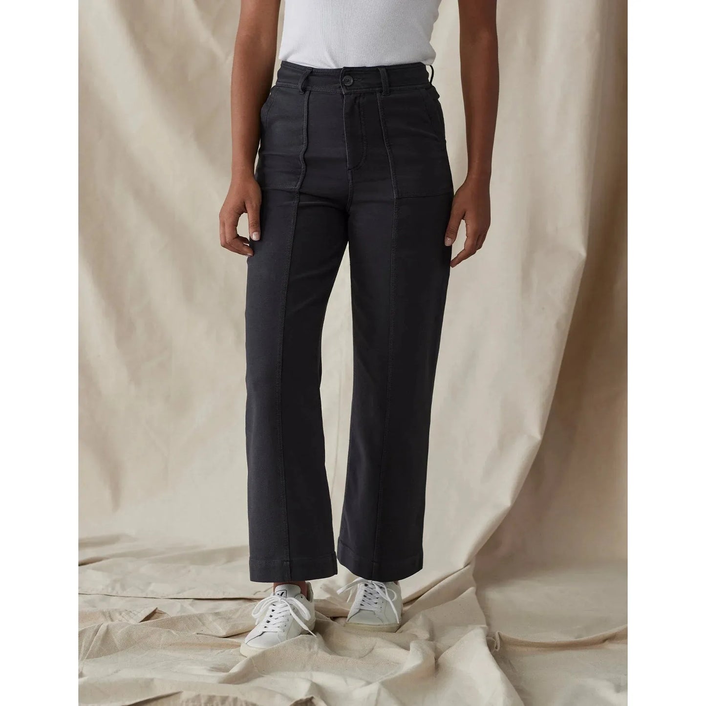 Comfort Terry Wide Leg Crop Pant